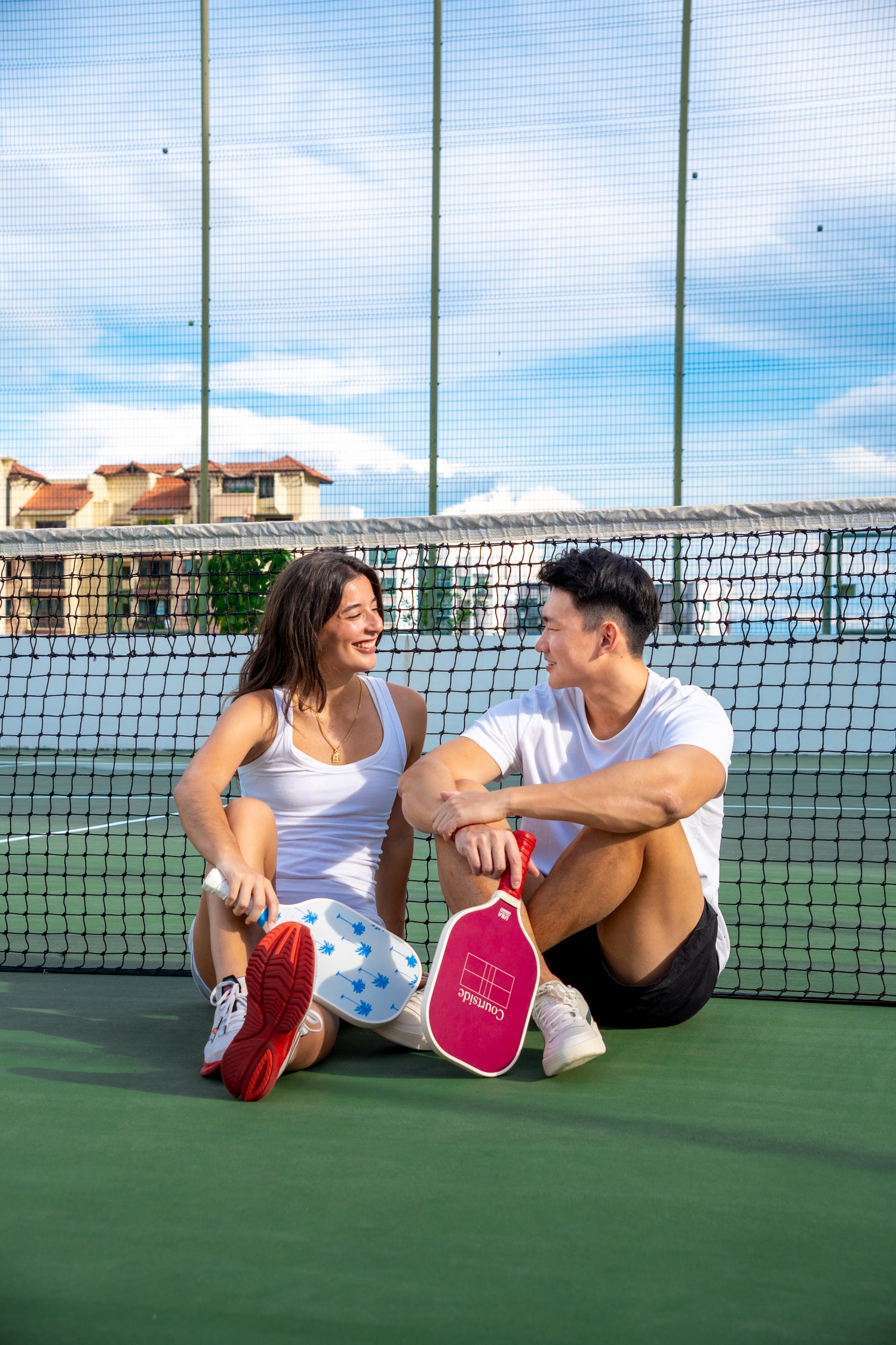 calista and zak on the court